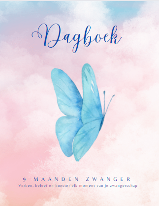 Cover van het zwangerschapsdagboek 'Negen maanden zwanger'