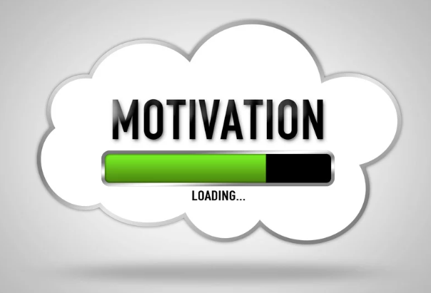 Afbeelding van het woord 'motivation' met daaronder een progress bar.