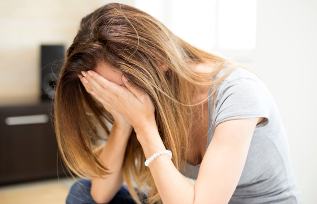 Een verdrietige vrouw