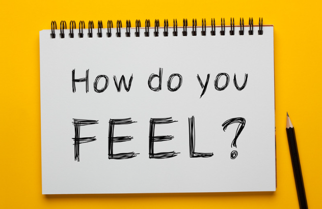 Schrift met opschrift: 'How do you feel?'